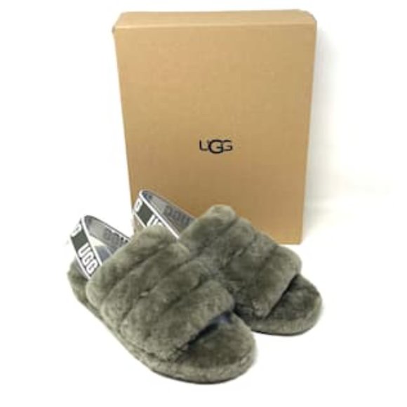 💖MEGA SALE💖UGG  BTOL FLUFF YEAH Slides BURNT OLIVE Women's  1095119 BTOL - Picture 4 of 13